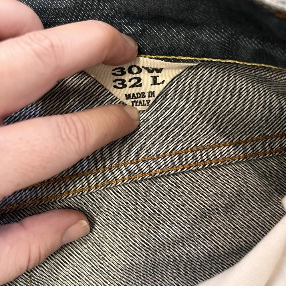 Gilded Age GA-1008Z Luxury Italian Denim Straight Leg 30x32 Green Stitch Accent - Picture 7 of 14